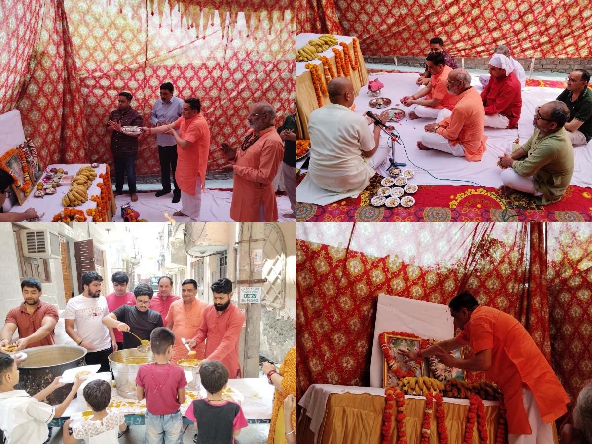 Rashtriya Jagran | हनुमान जयंती के अवसर पर संत नगर में पूजा व भंडारे का आयोजन